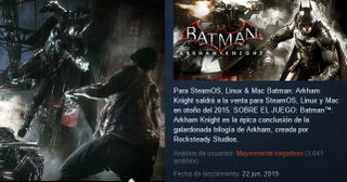 Illustration for article titled Batman: Arkham Knight en PC es un (esperado) desastre